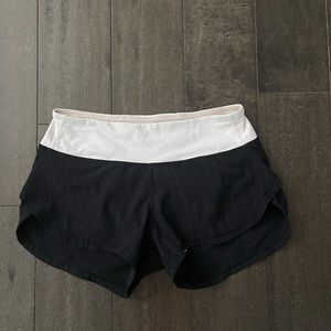 Pinstripe speed up Lululemon shorts